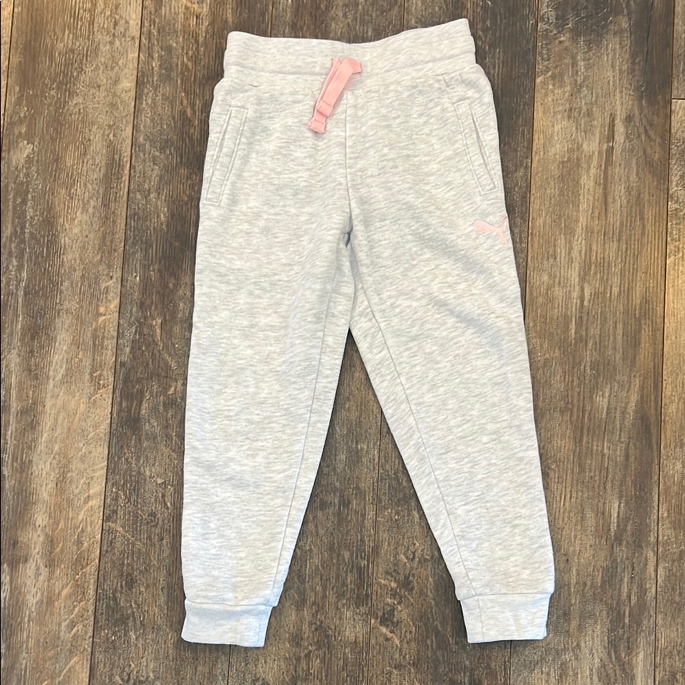 Puma Light Heather Gray Jogger Sweatpants